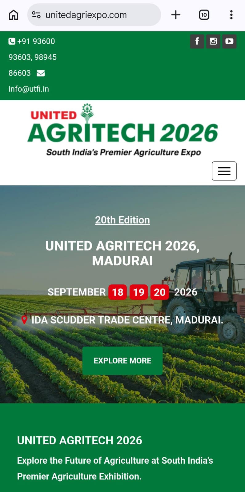 *UNITED AGRITECH 2026 - Madurai*